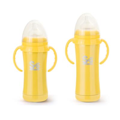 China BPA Free Stainless Steel BPA Free Feeding Supplies 360 Stainless Steel Baby Bottle Sippy Cup Heat Insulation for sale