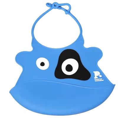 China 100% Bpa Free Eco-friendly Food Grade Kids Feeding Kids Waterproof Silicone Baby Feeding Bib Set Colorful Silicone Baby Bib for sale