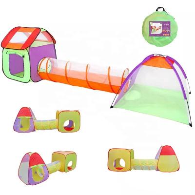 China Toy Factory Soft Sales Portable Folding Three Pieces Indoor Outdoor Fiberglass Bedroom Game Tent Ball Ocean Set Supplies for sale