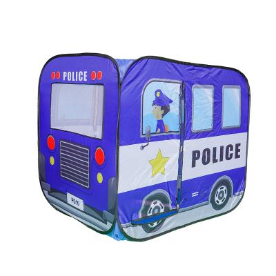 China Wholesale Baby Kids Soft Toy Discount Cheapest Foldable Police Car Pop Up Tent For Kid Dollhouse Toy for sale