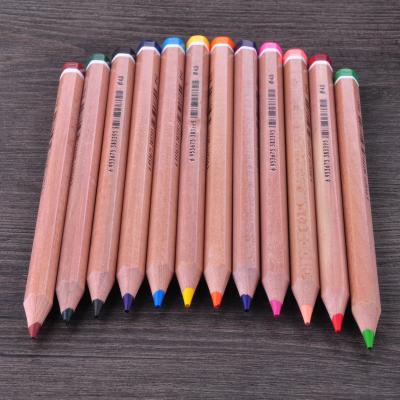 China Wholesale Promotional Customized Logo Color Drawing Pencil Set Wooden Jumbo Colored Pencil for sale