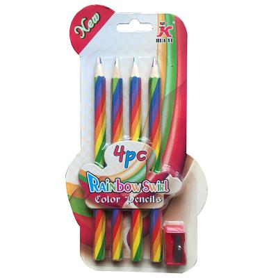 China Drawing Kids Personalized 4 in 1 Color Rainbow Advance Colored Pencil for sale