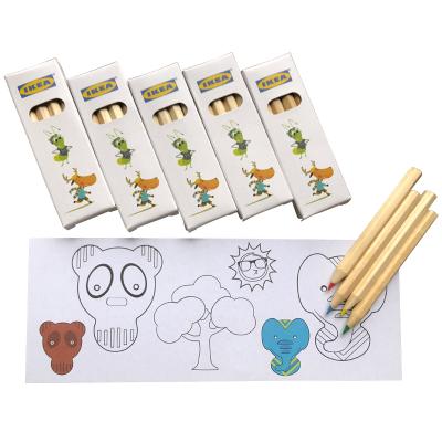 China Super Large 4pcs Drawing/Coloring Mini Color Pencil With Graffiti Art Paper Set For Drawing Promotion Mini Cute Child Gift Coloring.Customizable for sale