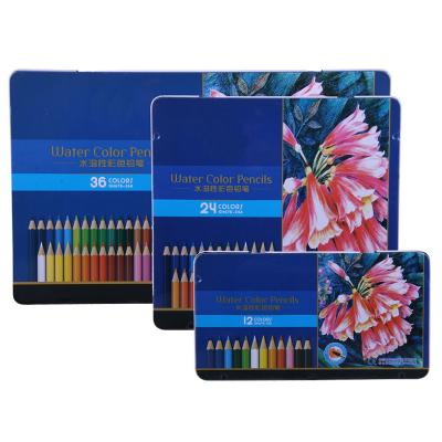 China Wholesale Wooden Drawing Water Soluble Colors Pencil For School Supplies for sale