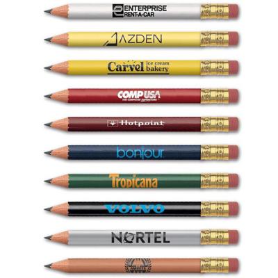 China office & School Pencil Personalized Golf Pencil Short Pencil With Eraser for sale