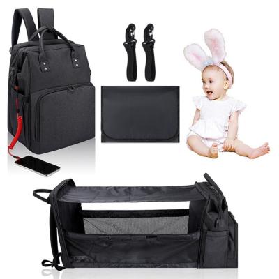 China Custom Backpack Factory Travel Baby Diaper Bag With Station Travel Diaper Backpack Diaper Changing Bags for sale