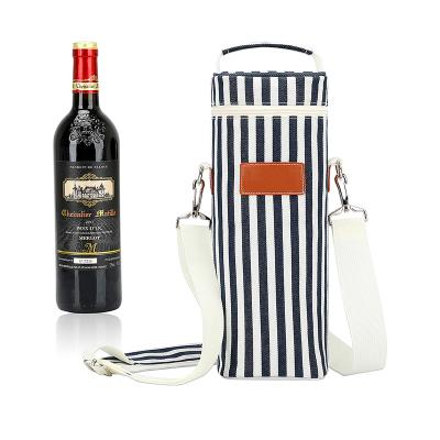 China Portable Soft Wine Cooler Tote Bag Wine Bottle Bag Waterproof Insulated Wine Carrying Carrier for sale