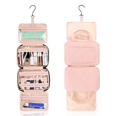 China Fashion Travel Wash Makeup Toiletry Bag Portable Water Resistant Hanging Organizer for sale