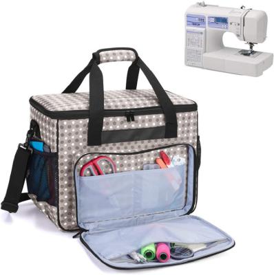 China Large Hook Padding Sewing Machine Travel Tote Bag With Trolley Sleeve Universal Sewing Machine Bag for sale