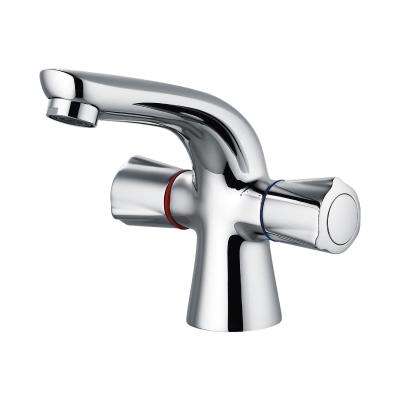 China Good Quality Thermostatic Wholesale Faucets Double Handle Deck Mounted Hot And Cold Water Basin Faucet for sale