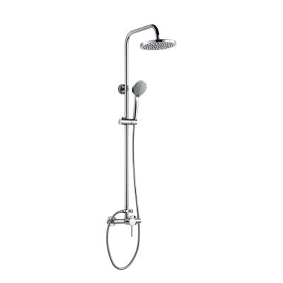 China 2021 Wall Mounted Brass Single Lever Sliding Bar New Arrival Bathroom Shower Set With Sliding Bar for sale