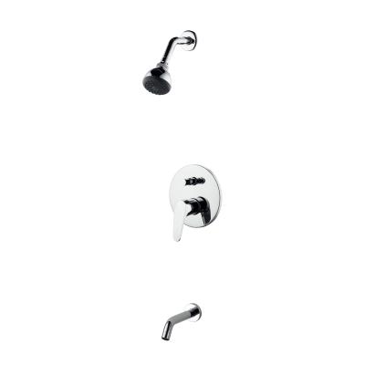 China Without Slide Bar Good Quality Thermostatic Concealed Concealed Shower Set Wall Mounted Faucet for sale