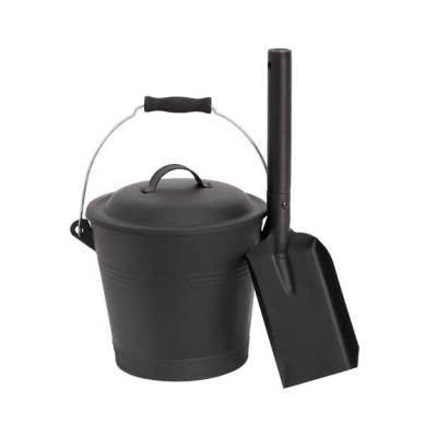 China 1.32 Gallon Viable Black 5 Liter Mini Ash Bucket with Scoop and Lid for sale