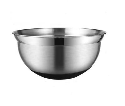 China Sustainable 5pcs Stainless Steel Mixing Bowl With Silicone Base for sale