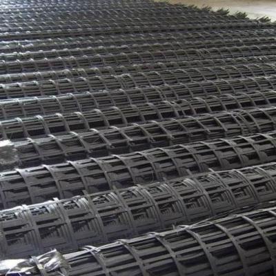 China Two Way Polyester PET Polyester Stretch Welding Geogrid for sale