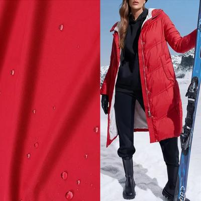 China Waterproof Fabric Down Jacket Windproof Outdoor Fabric Velvet Proof 300t Polyester Pongee Fabric with Direct for sale