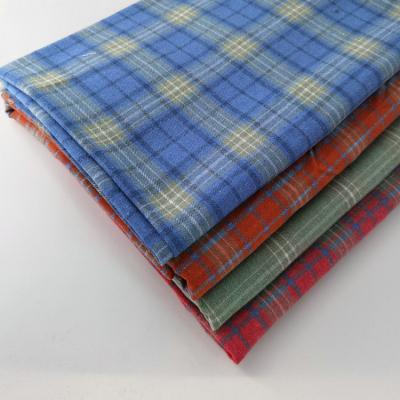 China Woven Twill Weave Plaid Polyester Cotton Shirt Fabric for Japanese and Korean Fashion for sale