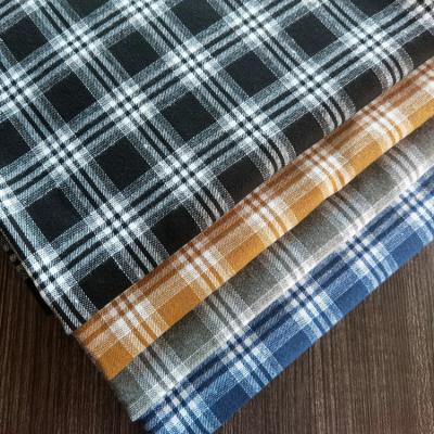 China Outer Garment Polyester Cotton Twill Geometric Jacquard Check Fabric with Plaid Print for sale