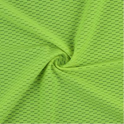 China Knitted Polyester Spandex Mesh Fabric 135GSM for Lining Safety Vest Basketball Jerseys for sale