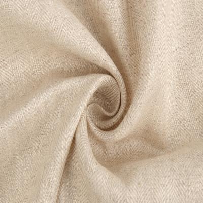 China Custom Trousers Dress Suit Jacket Fabric Herringbone Twill Sand Washed Pure 100% Linen for sale