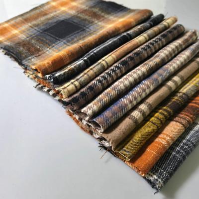 China Plaid Fabric Flannel Polyester Cotton Check Yarn Dyed Fabric for Clothing 260GSM for sale