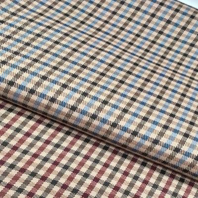 China 145cm Wide Softly Touch 280GSM TR Square Stripe Plaid Fabric for in Medium Thickness for sale