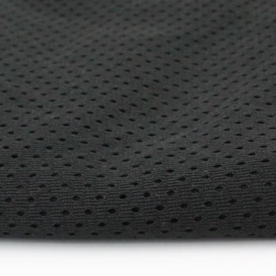 China 160cm Width Knitted Sports Mesh Fabric for Tshirt Custom Low Elasticity 75D Polyester for sale