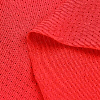 China Low Elasticity 185gsm Mesh Fabric for Sports Jersey and Lining 170cm Width Plain Style for sale