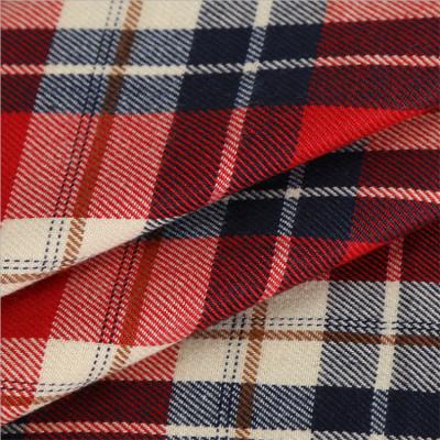 China Shrink-resistant men's shirting fabric winter yarn dyed check shirt fabric in China for the shirts for sale