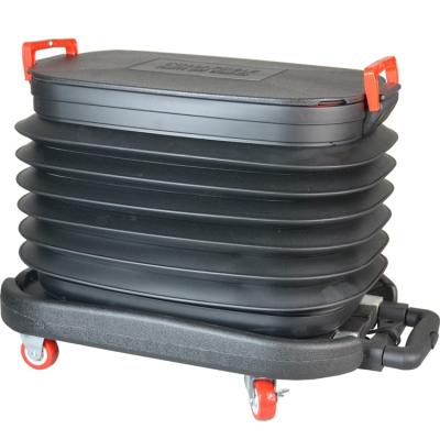 China China Professional Manufacture 37L Storage Folding Wheeled Bucket Car Storage Box for sale