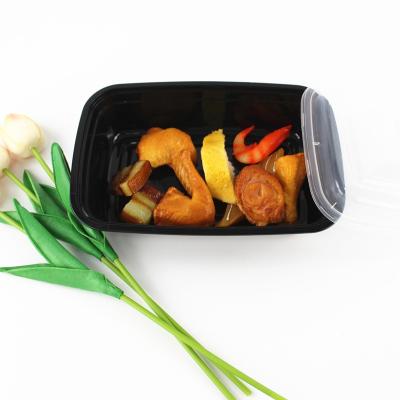 China Environmental Friendly Meal Prep Box Freshness Preservation Plastic Food Container 200-2000ml Reusable Bento Lunch Box for sale