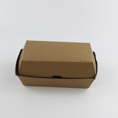 China Hot Selling Disposable Biodegradable Recycle Food Grade Food Container Packaging Disposable Kraft Paper Lunch Box for sale