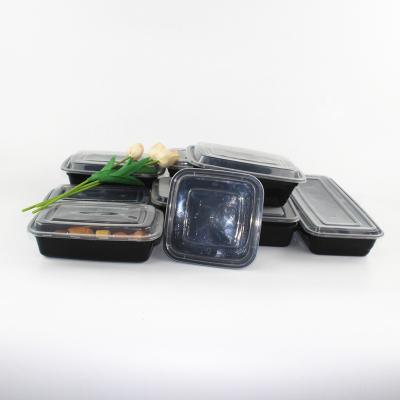 China Sustainable Container Reusable Plastic Food Takeaway Food Container Disposable Container With Lid for sale