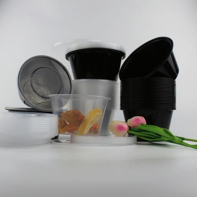 China Freshness Keeping Plastic Round Storage 720ml PP Material Disposable Clear Plastic Takeaway Food Containers for sale