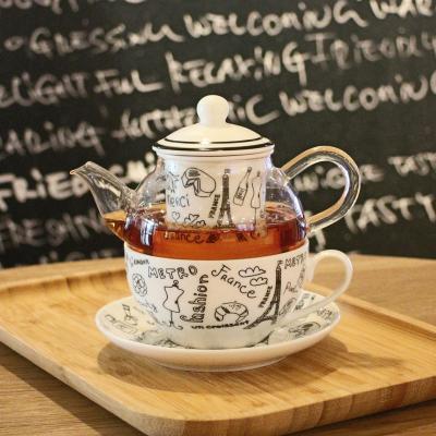 China Handmade teapot and Europe/glass ceramic cup for one person tea for frozen coffee ceramic teapot for sale