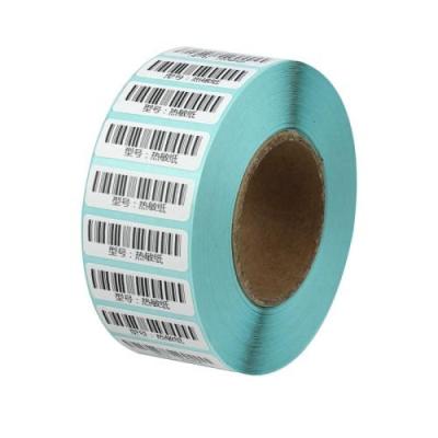 China Color Heat Sensitive White Barcode Labels Roll Paper Stickers Label 40mmX30mm Heat Sensitive Paper Direct Thermal Paper for sale