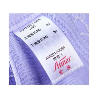 China Eco-friendly Printed Washable Private Label Garment Polyester Satin Garment Care Label Waterproof for sale