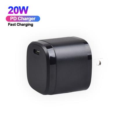 China PD 20W Mini PD 20W Adapter Mobile Phone Super Fast Charger USB Type Foldable EU USA Plug C Charger Pad For Apple iPhone 12 for sale