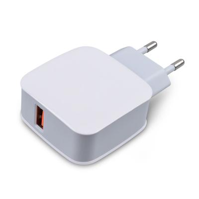 China Quick QC 3.0 EU Plug Adapter Wall USB Charging QC 3.0 Fast Charging Mobile Phone Mobile Phone Charger for sale