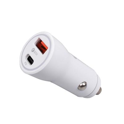 China Mobile Phone PD Car Charger QC 3.0 Fast Charging Dual Port Fast Charging Usb Type C Car Charger For Mobile Phone for sale