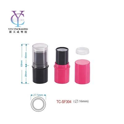 China Cosmetic Plastic Concealer Stick Packaging Mini Round Empty Base Stick Container for sale