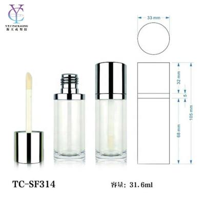 China Cosmetic Foundation Stick Cosmetic Packaging Round Concealer Foundation Stick Empty Tube With Brush for sale