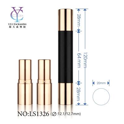 China Cosmetic Custom Lipstick Container Empty 2 In 1 Double Sided Lipstick Tube Container for sale