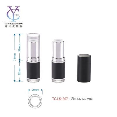 China Custom Cosmetic Pckaging Container Logo Round Shape Lipstick Cosmetic Empty Plastic Lipstick Tubes for sale