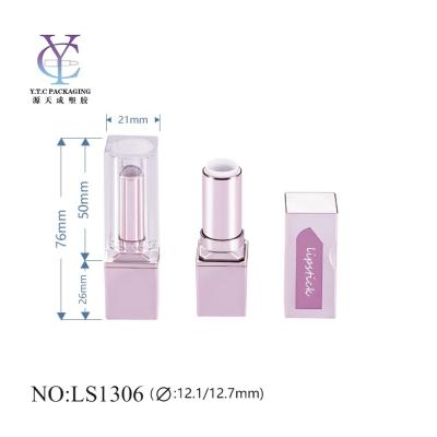 China Cosmetic Plastic Tube Packaging Square Shape Lipstick Tube Empty Container Custom Logo Cosmetic Tubes for sale