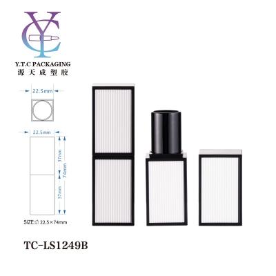 China Cosmetic Plastic Lipstick Tube Square Empty Cosmetic Packaging Tube Container for sale