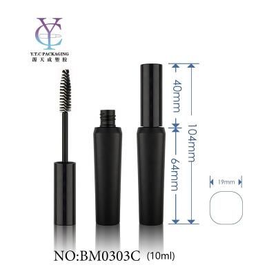 China Recycle Plastic Empty Mascara Container Round Wand Bottle Eyelash Packaging Tube With Brush for sale