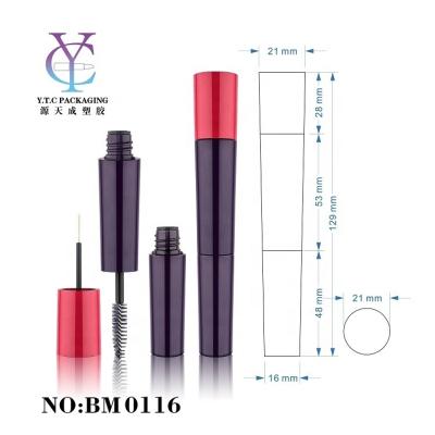 China Wholesale 8.5ml cosmetic unique empty double ended mascara wand tube packaging 2 in 1 eyelash empty tube with brush for sale