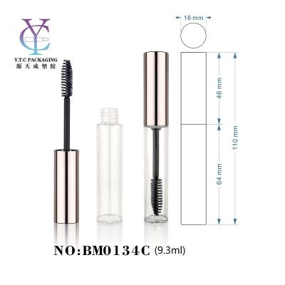 China Magic Wand Cosmetic Wholesale Tube Mascara Plastic Empty Bottle With Brush Eyelash Tube Packaging Container for sale