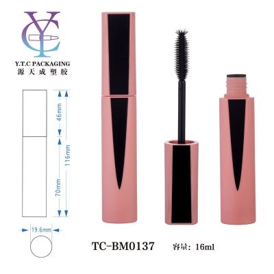 China 16ml Cosmetic Customized Logo Mascara Container Empty Plastic Eyelash Tube Packaging With Brush for sale